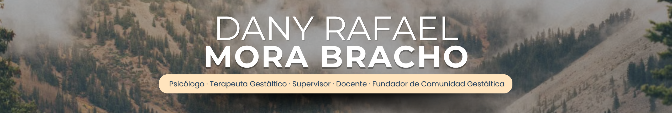 Dany Rafael Mora Bracho — Psicólogo, Terapeuta Gestáltico, Supervisor, Docente y Fundador de Comunidad Gestáltica